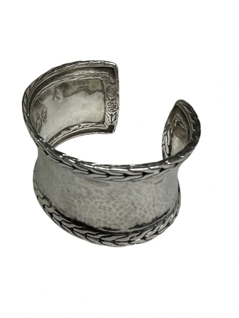 John Hardy Palu Macan Hammered Wide Cuff Bracelet
